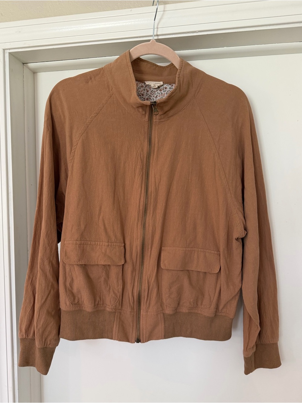 Hem & Thread Rust Brown Bomber Jacket